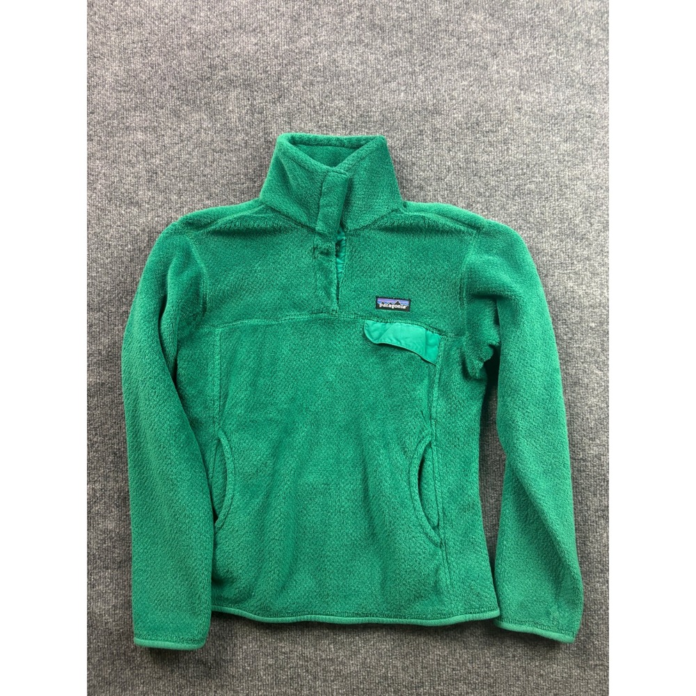 Patagonia Re-Tool Snap-T Pullover Women Size S Green Fleece Jacket 25442